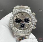 Noob V13 Super Clone Rolex Daytona Square Diamond 40 Watch Gray Black Dial 904l Stainless Steel